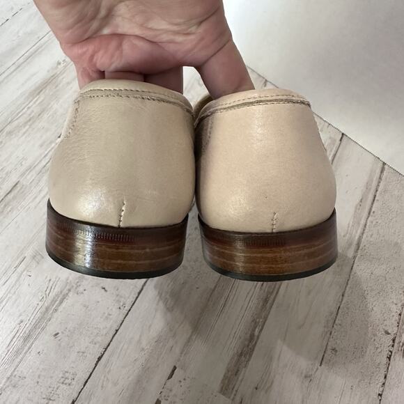 Bostonian Crown Windsor Horsebit Mens Loafers 7.5 Wide Beige‎ Slip On First Flex - Picture 5 of 10